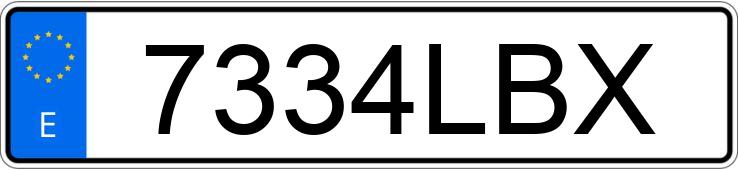 Numer rejestracyjny 7334LBX posiada TOYOTA COROLLA