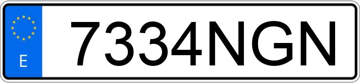 Numer rejestracyjny 7334NGN posiada SEAT IBIZA