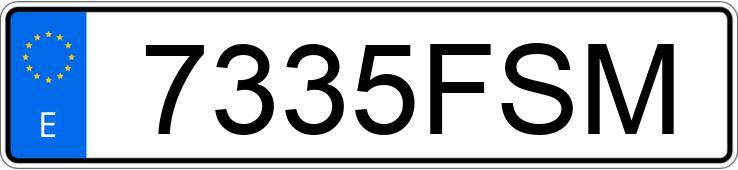 Numer rejestracyjny 7335FSM posiada AUDI A4