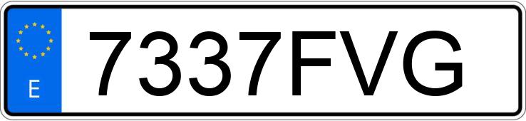 Numer rejestracyjny 7337FVG posiada BMW SERIE 3