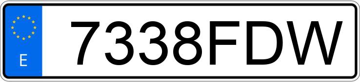 Numer rejestracyjny 7338FDW posiada SEAT LEON