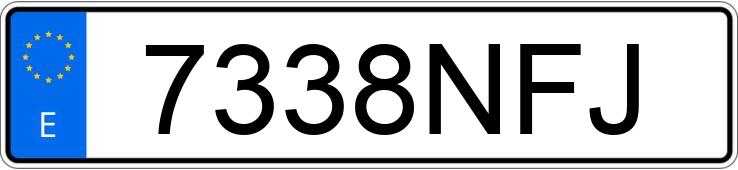 Numer rejestracyjny 7338NFJ posiada VOLKSWAGEN PASSAT