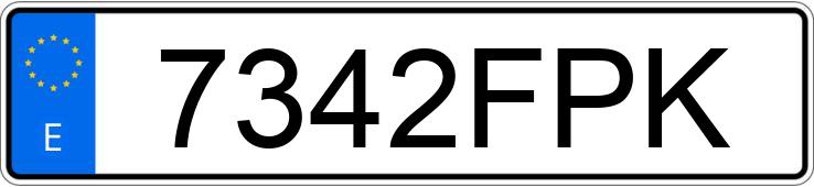 Numer rejestracyjny 7342FPK posiada SEAT ALTEA