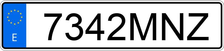 Numer rejestracyjny 7342MNZ posiada MERCEDES CLE (236)