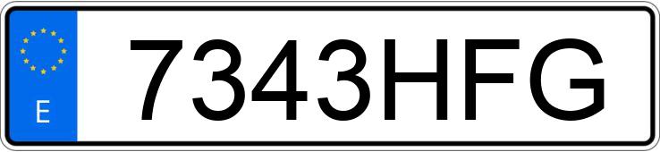 Numer rejestracyjny 7343HFG posiada FORD FOCUS