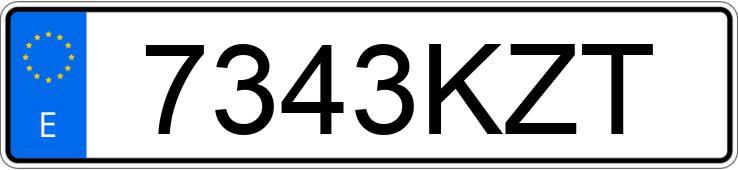 Numer rejestracyjny 7343KZT posiada KIA SPORTAGE