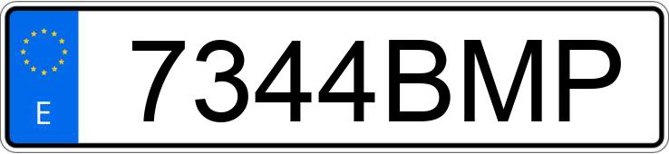 Numer rejestracyjny 7344BMP posiada JEEP GRAND CHEROKEE