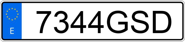 Numer rejestracyjny 7344GSD posiada AUDI A4