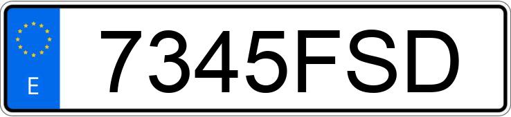 Numer rejestracyjny 7345FSD posiada FORD TRANSIT