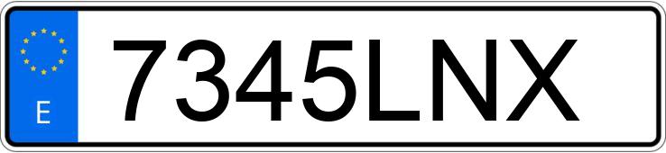 Numer rejestracyjny 7345LNX posiada AUDI A3 SPORTBACK