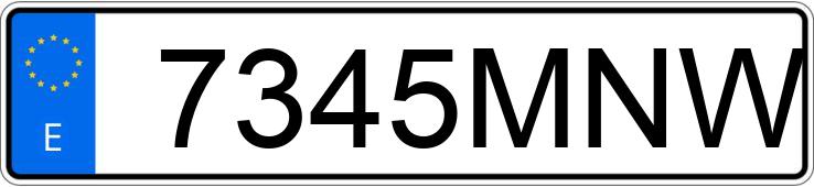 Numer rejestracyjny 7345MNW posiada RENAULT MEGANE