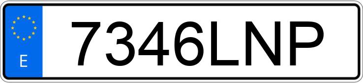 Numer rejestracyjny 7346LNP posiada VOLKSWAGEN GOLF