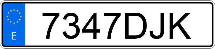 Numer rejestracyjny 7347DJK posiada RENAULT MEGANE