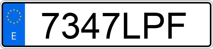 O número de registro 7347LPF tem HYUNDAI TUCSON