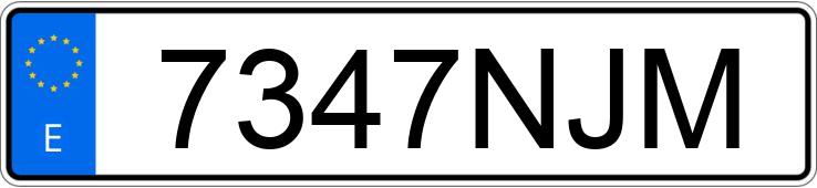 Numer rejestracyjny 7347NJM posiada NISSAN MICRA