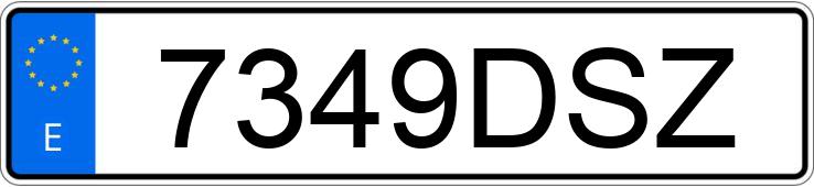 Numer rejestracyjny 7349DSZ posiada BMW SERIE 3