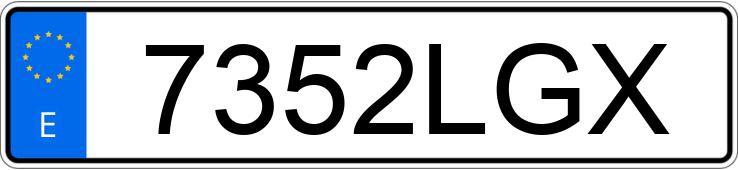 Реєстраційний номер 7352LGX має BMW X3