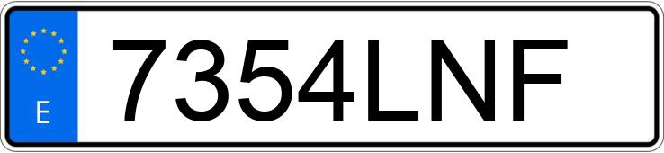 Numer rejestracyjny 7354LNF posiada VOLKSWAGEN CALIFORNIA