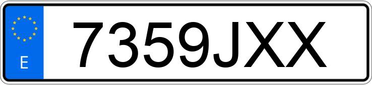 Numer rejestracyjny 7359JXX posiada TOYOTA AURIS