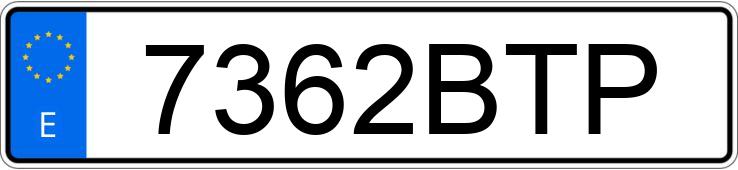 Il numero di registrazione 7362BTP ha BMW SERIE 3