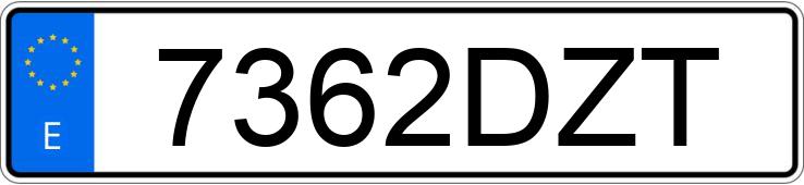 Numer rejestracyjny 7362DZT posiada HONDA ACCORD