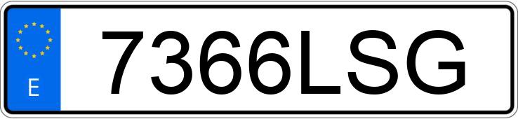 Numer rejestracyjny 7366LSG posiada AUDI A3