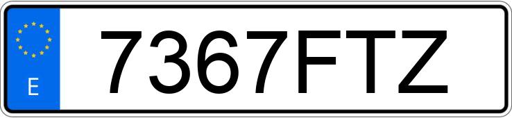 Die Registrierungsnummer 7367FTZ hat HYUNDAI TUCSON