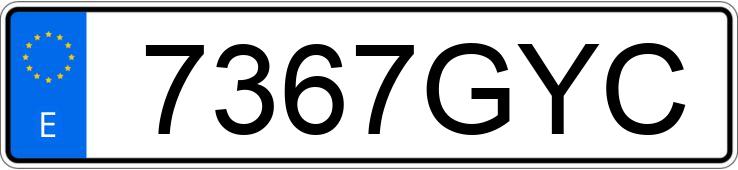 Numer rejestracyjny 7367GYC posiada PEUGEOT 807