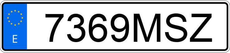 Numer rejestracyjny 7369MSZ posiada KIA SPORTAGE