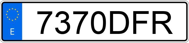 Numer rejestracyjny 7370DFR posiada VOLKSWAGEN TRANSPORTER