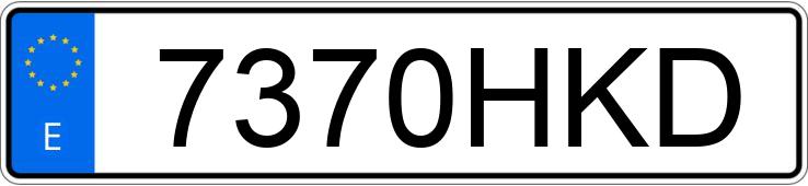 Numer rejestracyjny 7370HKD posiada RENAULT LAGUNA