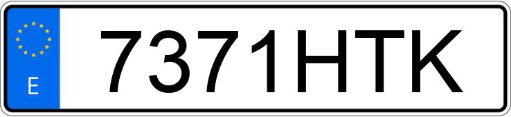 Numer rejestracyjny 7371HTK posiada RENAULT KANGOO