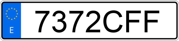 Numer rejestracyjny 7372CFF posiada SUZUKI JIMNY