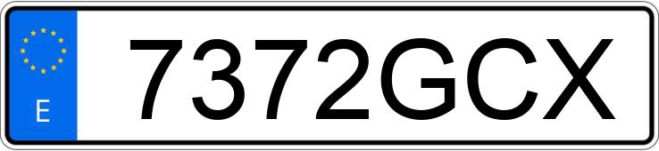 Numer rejestracyjny 7372GCX posiada VOLKSWAGEN GOLF