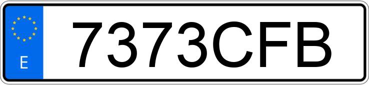 Numer rejestracyjny 7373CFB posiada PEUGEOT 206