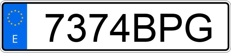 Numer rejestracyjny 7374BPG posiada PEUGEOT PARTNER