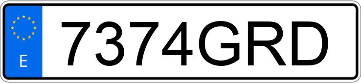 Numer rejestracyjny 7374GRD posiada SUZUKI SWIFT