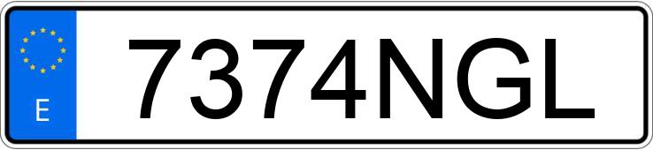 Numer rejestracyjny 7374NGL posiada NISSAN QASHQAI