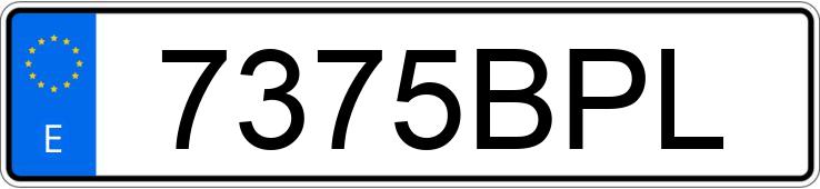 Numer rejestracyjny 7375BPL posiada BMW SERIE 3