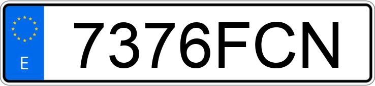 Registreringsnumret 7376FCN har CITROEN BERLINGO