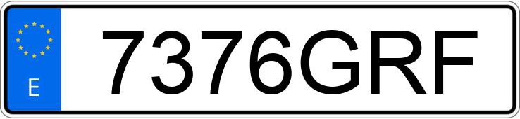 Numer rejestracyjny 7376GRF posiada SEAT IBIZA