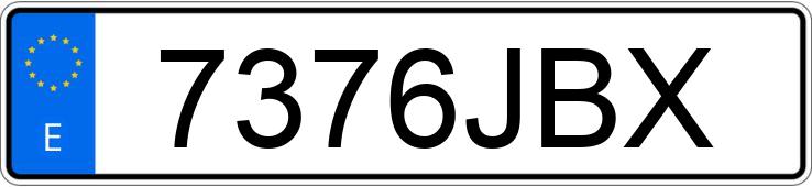 Numer rejestracyjny 7376JBX posiada DACIA LOGAN Numer rejestracyjny 7376JBX posiada DACIA LOGAN