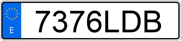 El número de registro 7376LDB tiene NISSAN NV 300