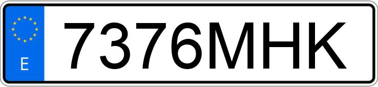 Numer rejestracyjny 7376MHK posiada BMW SERIE 3