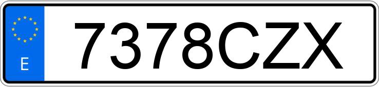 Numer rejestracyjny 7378CZX posiada MERCEDES C 220 (202)