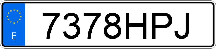 Numer rejestracyjny 7378HPJ posiada RENAULT KANGOO