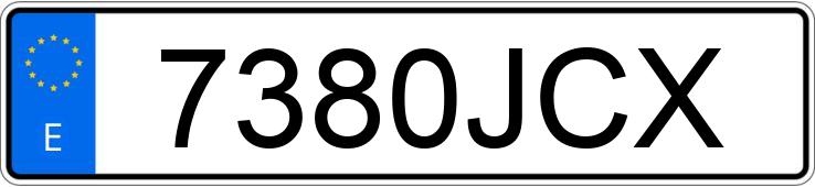 Numer rejestracyjny 7380JCX posiada FORD TRANSIT CONNECT