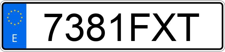 Numer rejestracyjny 7381FXT posiada CITROEN C4