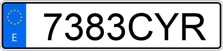 Numer rejestracyjny 7383CYR posiada FORD MONDEO