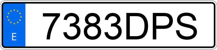 Numer rejestracyjny 7383DPS posiada PEUGEOT 307